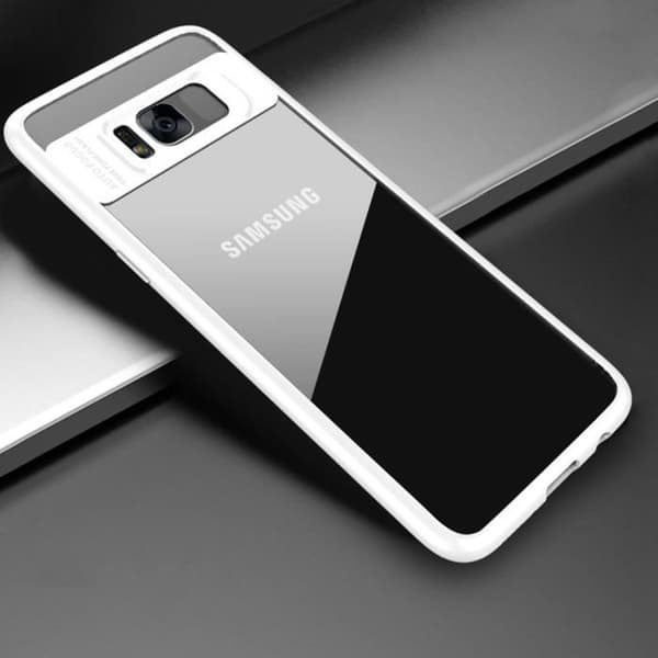 Skyddsskal - Efconnection - för Samsung Galaxy S8 - Silikon - Stötsäker - Matt Vit Vit