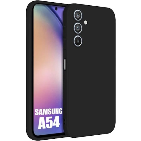 Skyddande skal för Samsung Galaxy A54 - E.F.CONNECTION - Stötsäkert silikon - Svart Svart