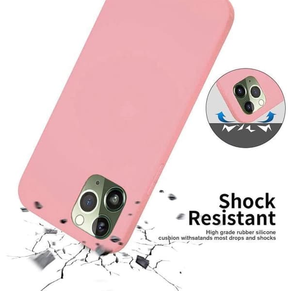 Skyddsfodral - E.F.CONNECTION - för iPhone 12 Pro Max - Mjuk Silikon - Stötresistent - Lätt Rosa Rosa