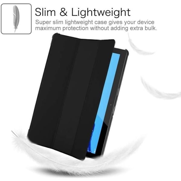 Coque Tablett - E.F.CONNECTION - för Mediapad T5 - Stötabsorberande - Stöd - Väcker-sömn Svart