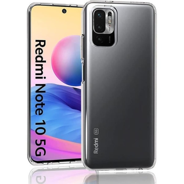 Etui til Redmi Note 10 5G (6,49") høj-resistent silikone anti-shock Transparent