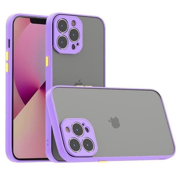 Skal för iPhone 13 Pro Max - E.F.CONNECTION - Semi-rigid - Lila - PC + Förstärkt silikon Lila