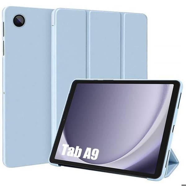 Skyddsfodral - E.F.Connection - för Samsung Galaxy Tab A11 / A9 - Blå - Stöd för viloläge - Fällbar Blå
