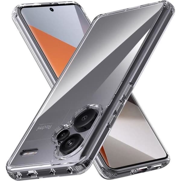 Coque - E.F.CONNECTION - För Xiaomi Redmi Note 13 Pro+ 5G - Transparent Skydd - Halkfri - Mjuk Transparent