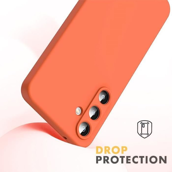 Silikonfodral för Xiaomi Redmi Note 13 5G (ej för 4G), Mjukt skydd Slim Anti-Scratch Orange