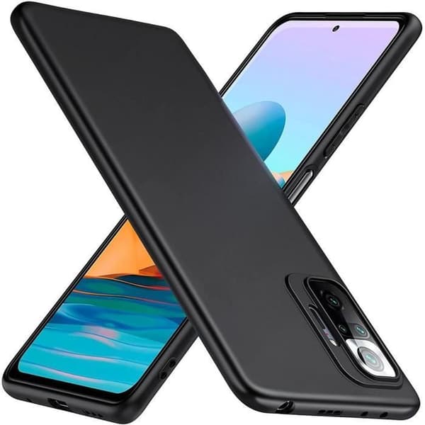 Skyddsskal - E.F.CONNECTION - Redmi Note 10 Pro 5G - Mjuk - Silikon - Svart Svart