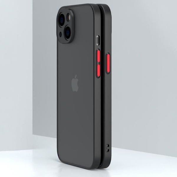 Silikonfodral för iPhone 13 - E.F.CONNECTION - Svart - Semi-hårt - Stötabsorberande - 6,1 tum Svart