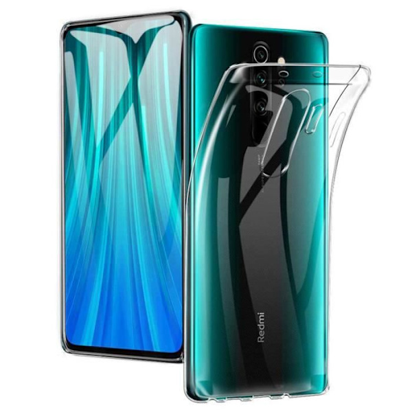 För Xiaomi Redmi Note 8 Pro 6.53": UltraSlim Gel Silikonfodral och perfekt passform - TRANSPARENT TRANSPARENT