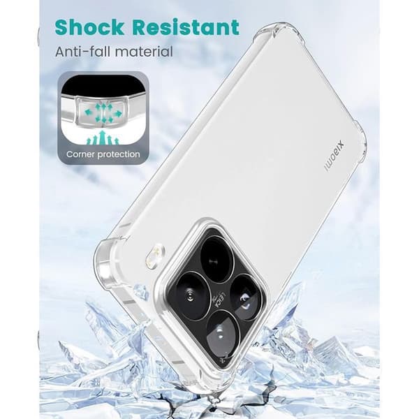 Skyddsfodral - E.F.CONNECTION - för Xiaomi 15 Pro - TPU Stötskydd - Transparent - 2 Härdat Glas Transparent