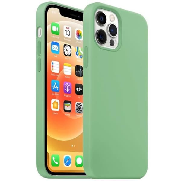 Onskad för iPhone 12 Pro Max - Premium - Stötsäker - Halkfri - Grön - Mjuk Grön