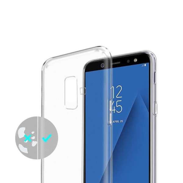Fodral till Samsung Galaxy A6 Plus 2018 Silikon Anti-Scratch Stötsäker Transparent Transparent