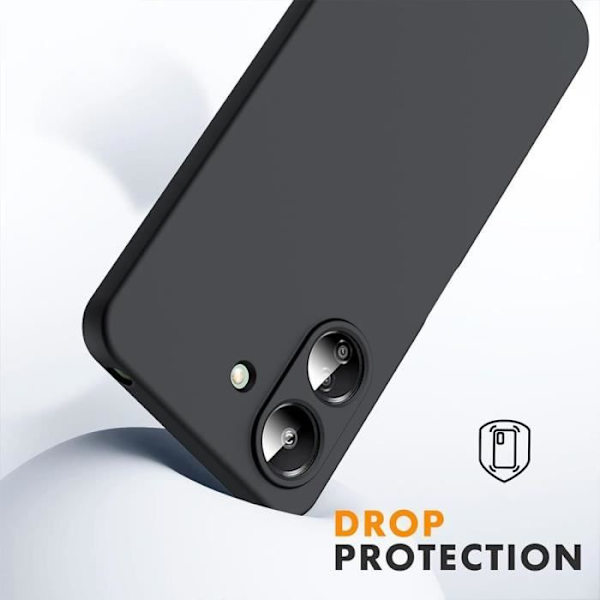 Skyddsskal - E.F.CONNECTION - Xiaomi Redmi 13C - Flexibelt - Svart - Stötabsorberande - Rep resistant Svart