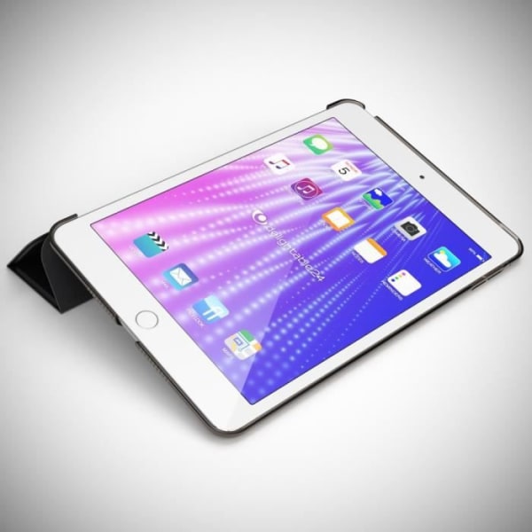 Beskyttelsesetui - NALIA - iPad Mini 4 - Ultratynd - Syntetisk læder - Sort Svart