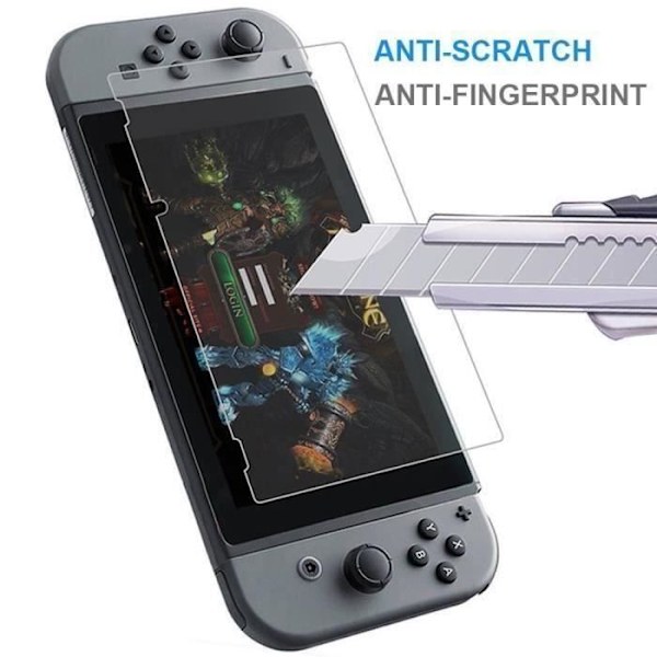 Skärmskydd - Nintendo - Switch - Härdat glas 0.26mm - Motstånd 9H - Enkel installation
