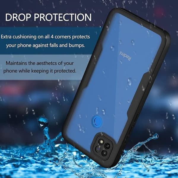 Coque - Xiaomi - Redmi 10A - Heltäckande skydd - Silikon - Hårt PC - Svart Svart