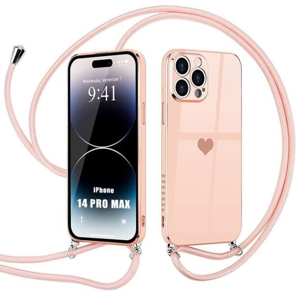 Coque - E.F.CONNECTION - för iPhone 14 Pro Max - Stötsäker - Ultra Slim - Rosa Rosa