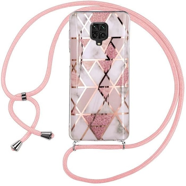 Skyddsskal - E.F.CONNECTION - för Redmi Note 9 Pro/9S - Silikon - Stötresistent - Rosa Rosa