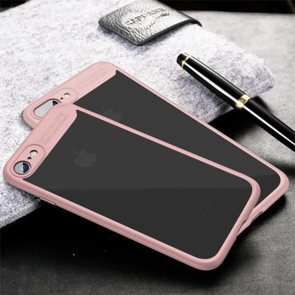 Coque iPhone 8 - Bumper - Stöttålig - TPU - Rosa - Hård Skydd Rosa