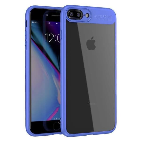 Coque - EF CONNECTION - för iPhone 8 Plus - Ultra Slim - Stöd mot stötar - Silikon TPU Blå Blå