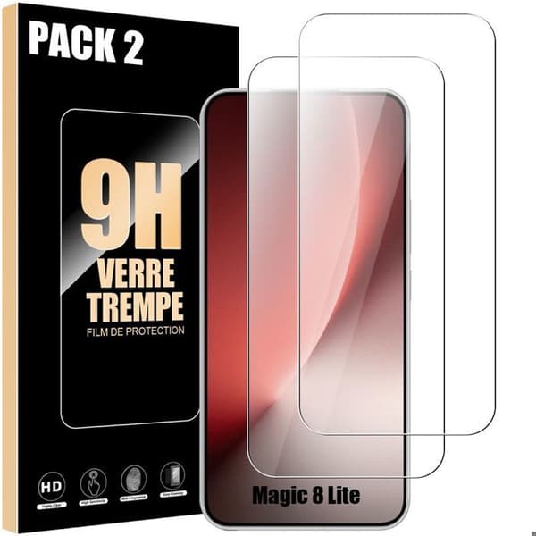 2 Härdat Glas för Honor Magic 8 Lite, Repbeständig 9H Transparent Skydd Transparent