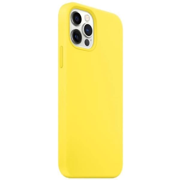 Skyddsskal - E.F.CONNECTION - för iPhone 12 Pro Max - Premium TPU - Stötabsorberande - Halkfri Gul
