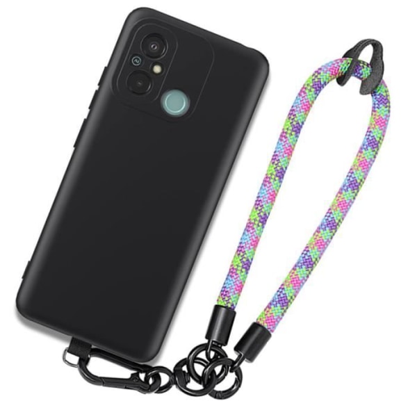 Coque Bracelet - Xiaomi - Redmi 12C/11A - Stødabsorberende - Sort - Aftagelig - Multifarvet Svart, Flerfärgad