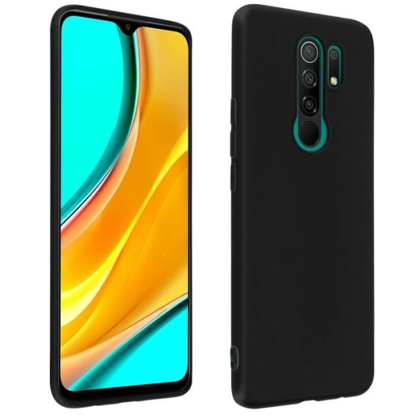 Beskyttelsesetui til Redmi 9 - E.F.CONNECTION - High Resistance Silikone - Sort Svart