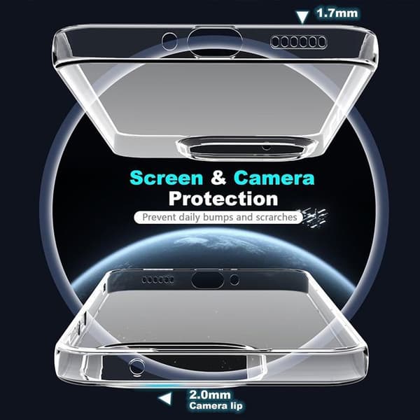 Skyddsskal - E.F.Connection - Xiaomi 15T - Transparent silikon - Rättskydd - 2 härdade glas Transparent