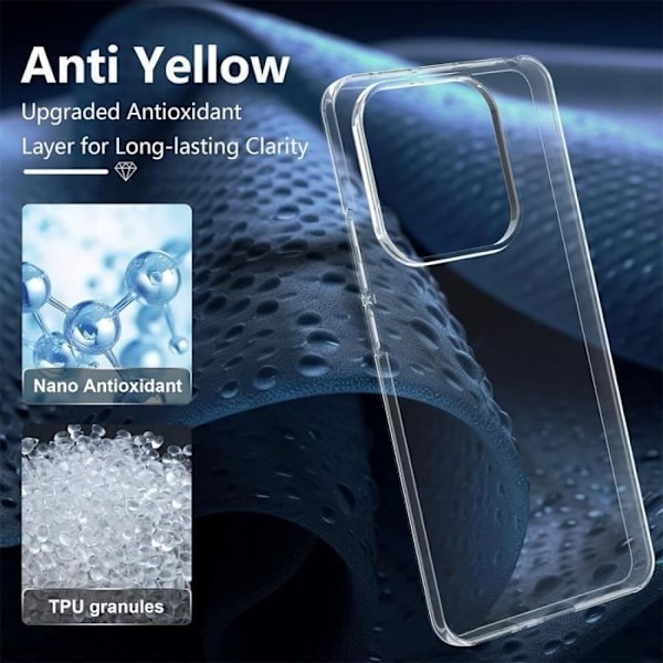 Fodral för Xiaomi Redmi Note 14 5G (ej för 4G), mjukt förstärkt skydd Stötsäkert transparent silikon