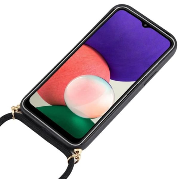 Silikonfodral till OPPO Find X5 Pro Ultra Slim Matt Effekt + Svart justerbar sladd Svart