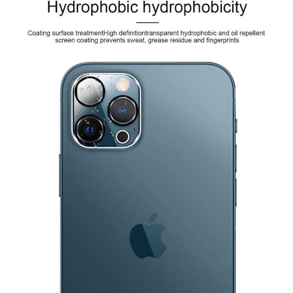 2 E.F.Connection Bakre kamera härdade glasögon för iPhone 13 Pro Max (6,7") Transparent
