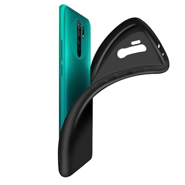 Beskyttelsesetui til Redmi 9 - E.F.CONNECTION - High Resistance Silikone - Sort Svart