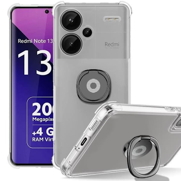 Coque - Xiaomi - Redmi Note 13 Pro+ 5G - Silikone Antichok - Slim - Indbygget støtte Transparent