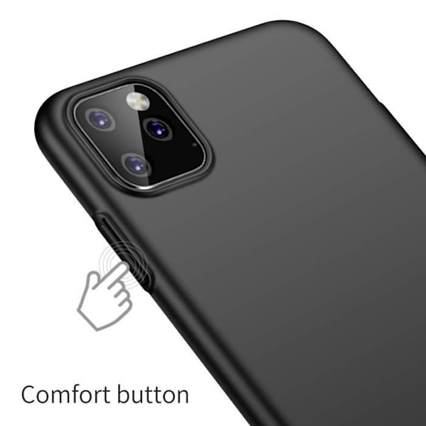 Apple iPhone 11-fodral, ultratunt, lätt, stötsäkert, repigt hårt PC Tåligt skal för iPhone 11, svart Svart