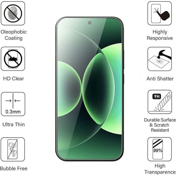 3x Härdat Glas för Xiaomi 17 Pro Max, Transparent Skydd 9H Stötsäker Repfria Transparent