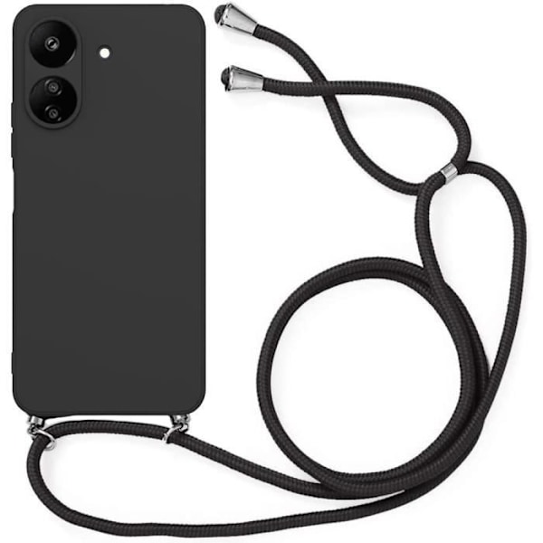 Skyddsskal - E.F.CONNECTION - Xiaomi Redmi 13C - Flexibelt - Svart - Stötabsorberande - Rep resistant Svart