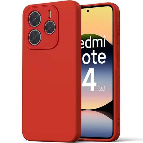Coque för Xiaomi Redmi Note 14 5G (inte för 4G) - Matt Röd - E.F.Connection® Röd