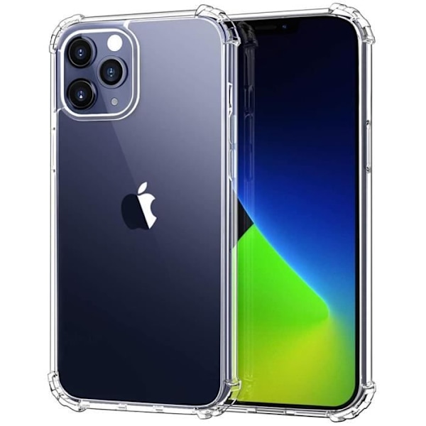 Skyddshölje - E.F.CONNECTION - för iPhone 12 - Förstärkt bumper - Rep-skydd - Kristallklar - Transparent Transparent