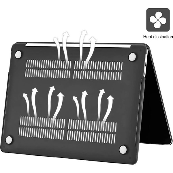 Skræddersyet etui til MacBook Pro 14 Tommer 2024 2023 2021 M4 M3 M2 M1 Pro/Max, Hård Mat Translucent Beskyttelse Svart