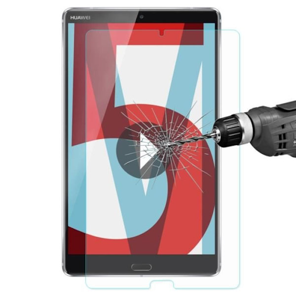 Härdat glas - Prins hatt - Huawei MediaPad M5 - 0.33mm - Hårdhet 9H - 2.5D