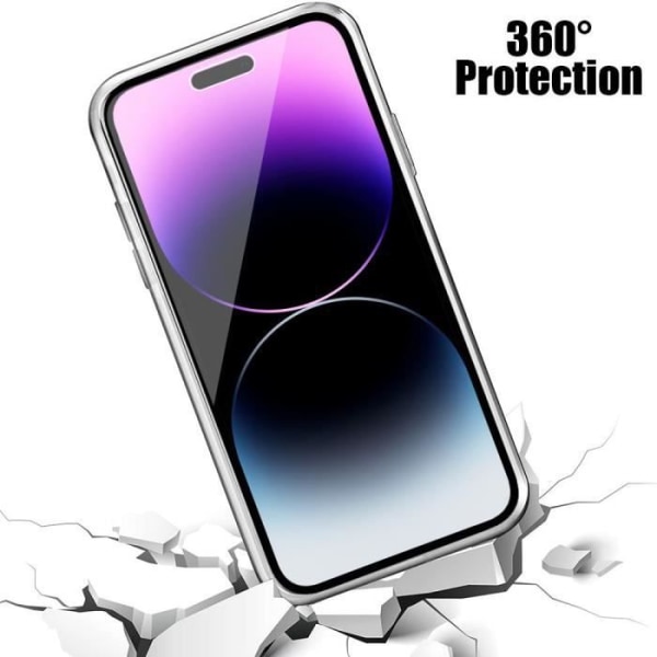 Full Body Cover til iPhone 14 Pro (6.1") Gennemsigtig silikone stødsikker pc Transparent