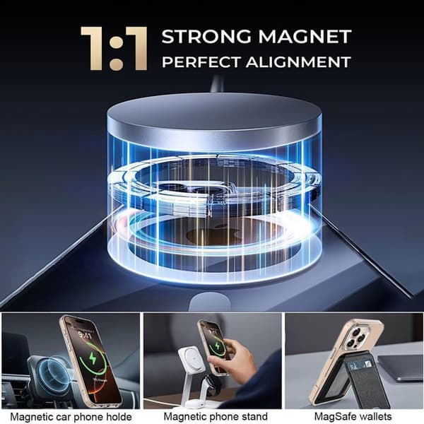 Skyddsskal för Xiaomi 15 - Transparent Silikon - Stötsäker - Magnetiskt Stöd Transparent
