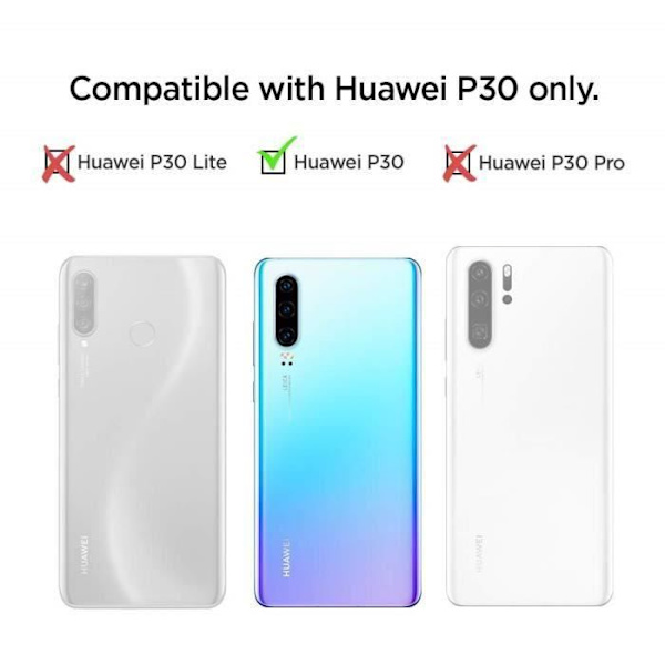 Huawei P30-etui, gennemsigtigt blødt TPU-silikone-etui, Bumper Premium-beskyttelsescover til Huawei P30