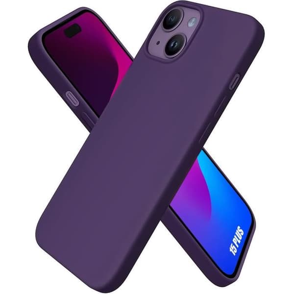 Coque - E.F.CONNECTION - för iPhone 15 Plus - Mörklila - Tunn - Lätt - Stötsäker Mörklila