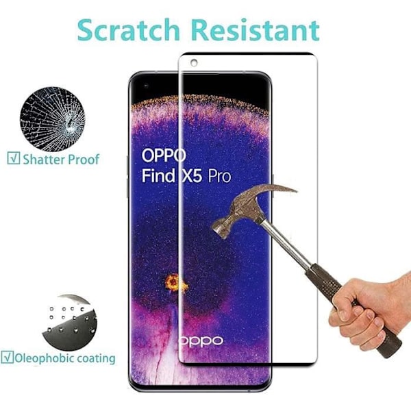 [4 delar] Transparent härdat glas för OPPO Find X5 Pro Transparent
