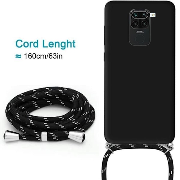 Skyddsfodral för Redmi 9A - E.F.CONNECTION - Mjuk - Silikon - Svart Svart