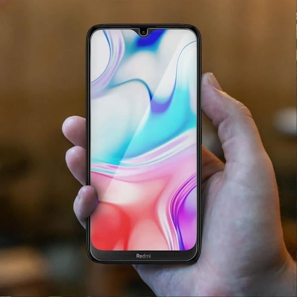 Skärmskydd - E.F.CONNECTION - för Redmi 8A - Härdat glas - Repbeständig - Pack av 2 Transparent
