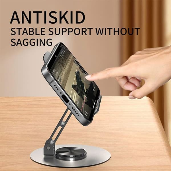 Stöd Pliable Rotatif - E.F.CONNECTION - Svart - Aluminium - Multi-Angle - Antislip