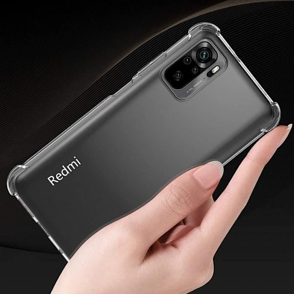 Fodral för Redmi Note 10 4G (6,42") - E.F.CONNECTION - Klassisk skyddssilikon med härdat glas - Transparent Transparent