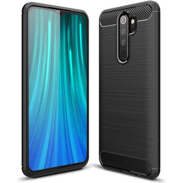 Etui - Xiaomi - Redmi Note 8 Pro - Blød - Stødsikker - Lys - Sort Svart